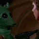 Greedo points at Han